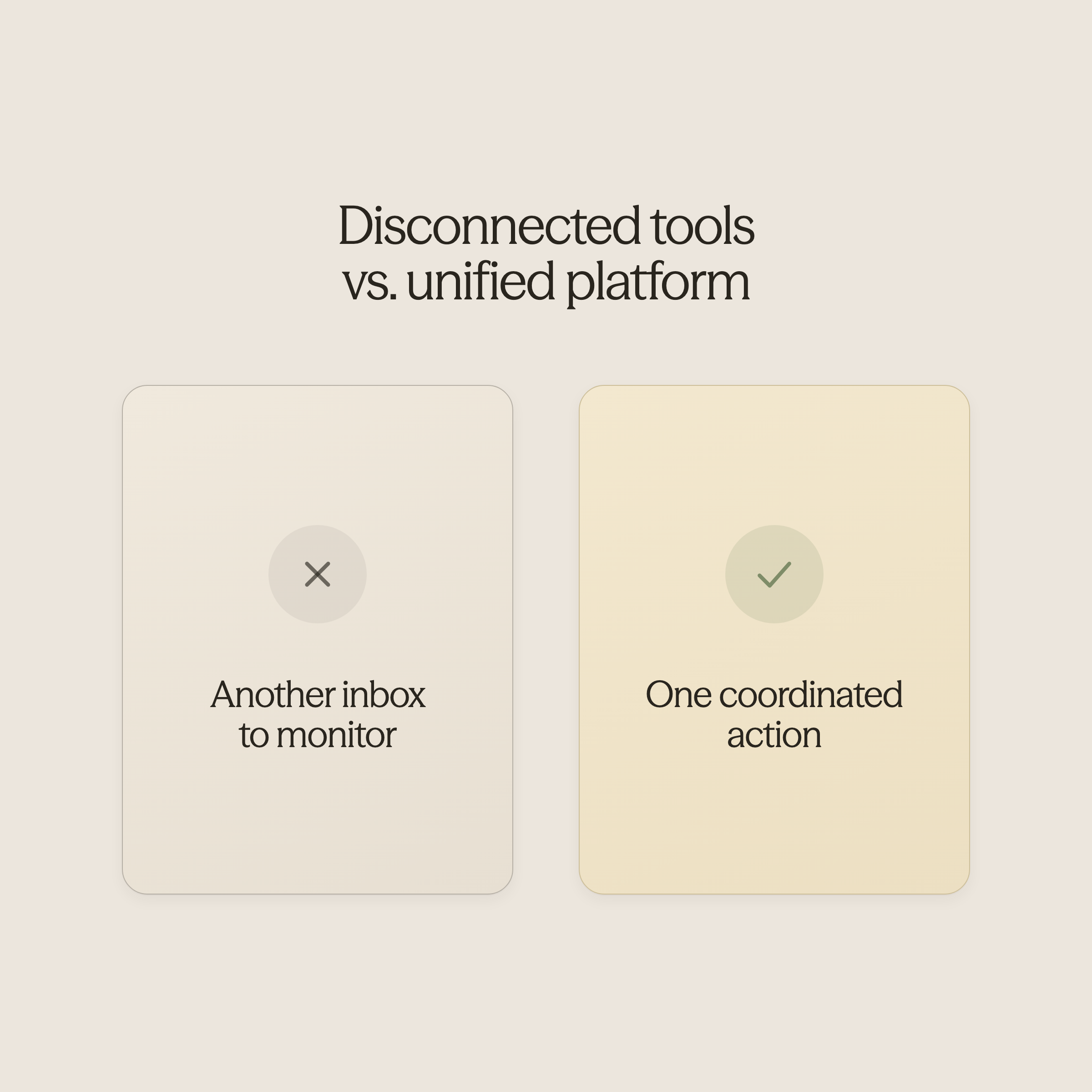  Comparison between isolated and integrated platform approaches