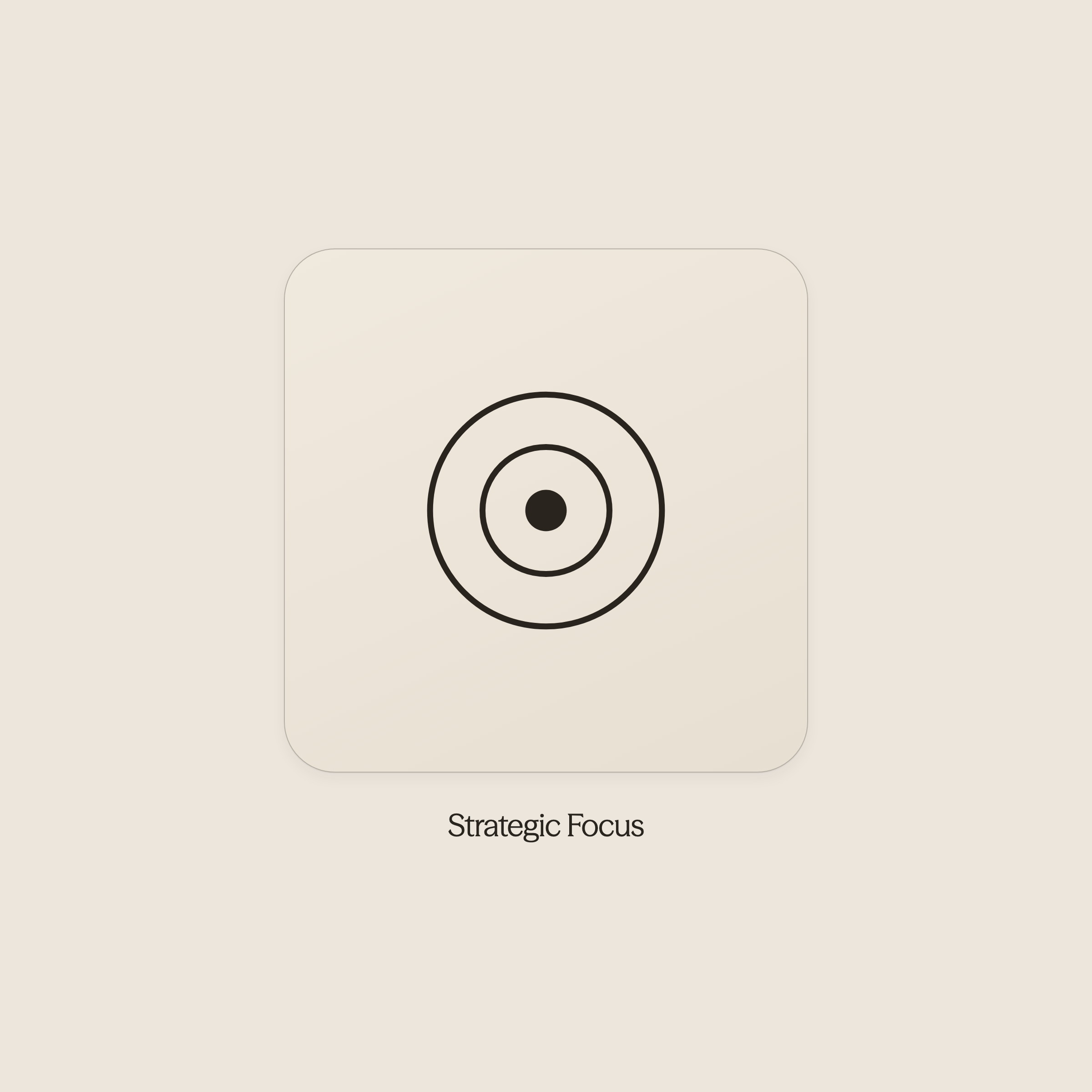 Target icon representing focused implementation strategy