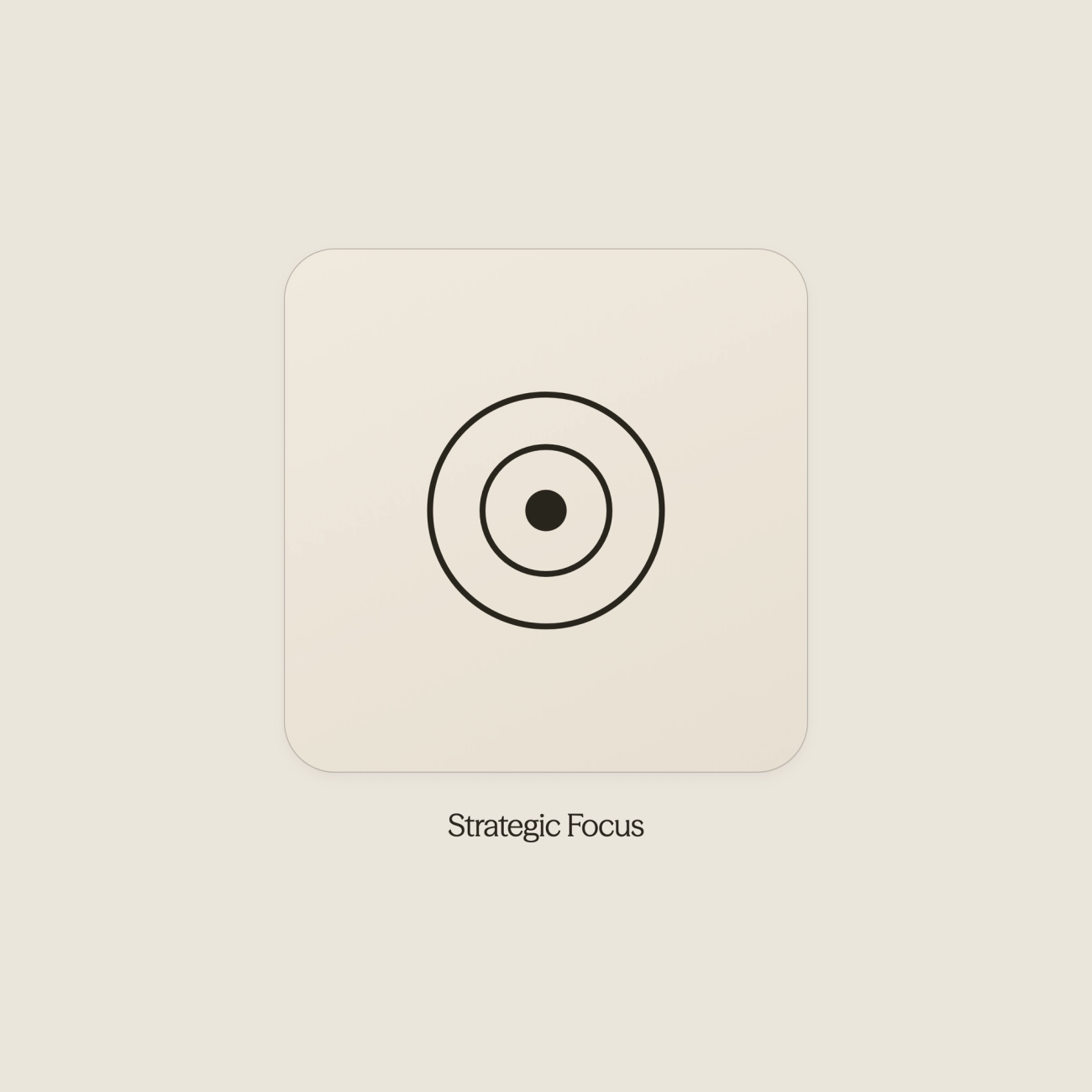 Target icon representing focused implementation strategy