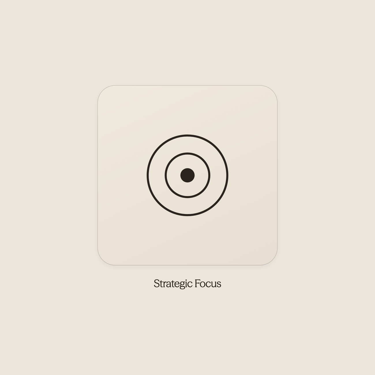 Target icon representing focused implementation strategy