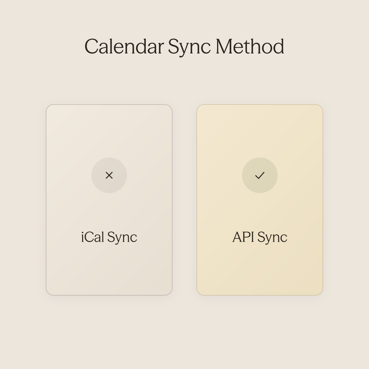 iCal sync with double booking risk compared to real-time API channel sync