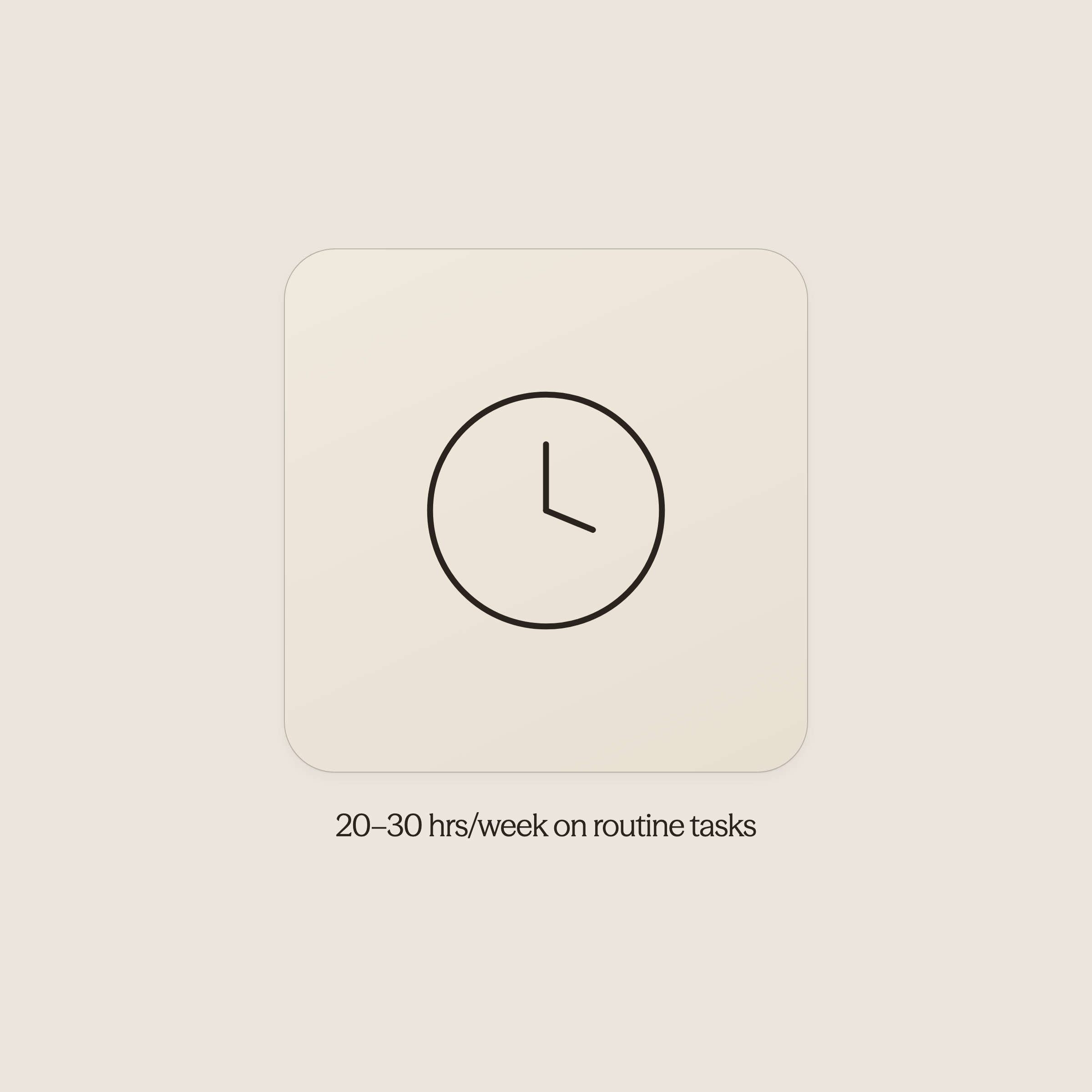 Clock icon representing time commitment in Airbnb management