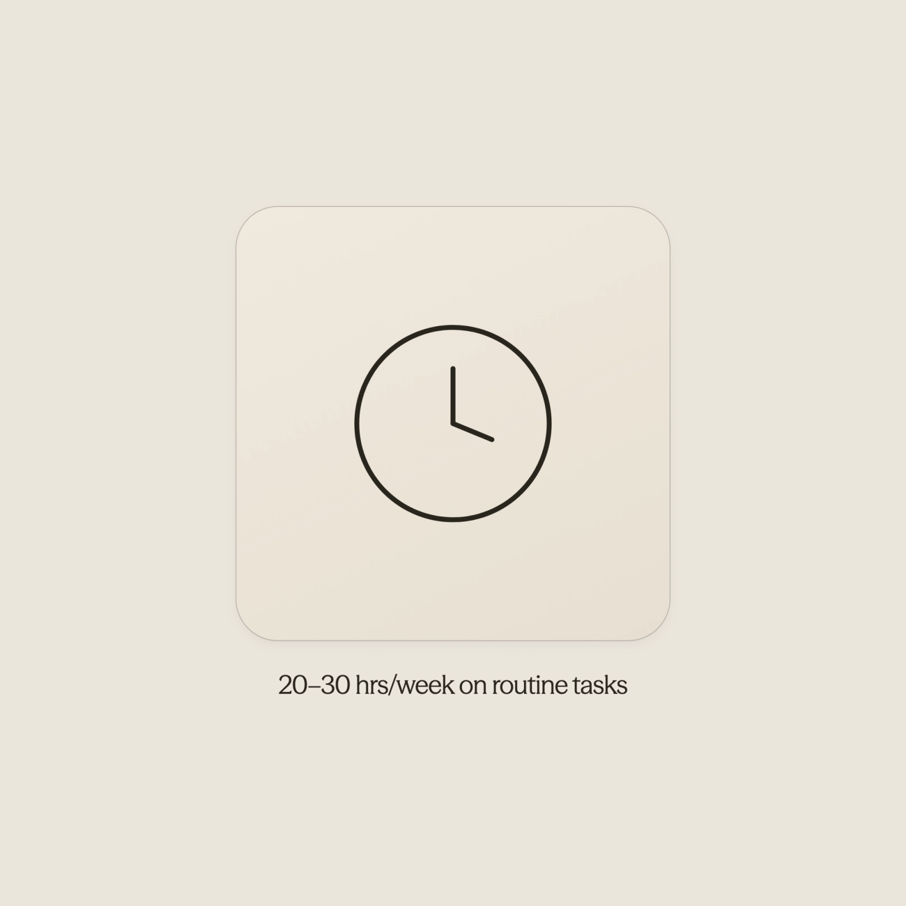 Clock icon representing time commitment in Airbnb management