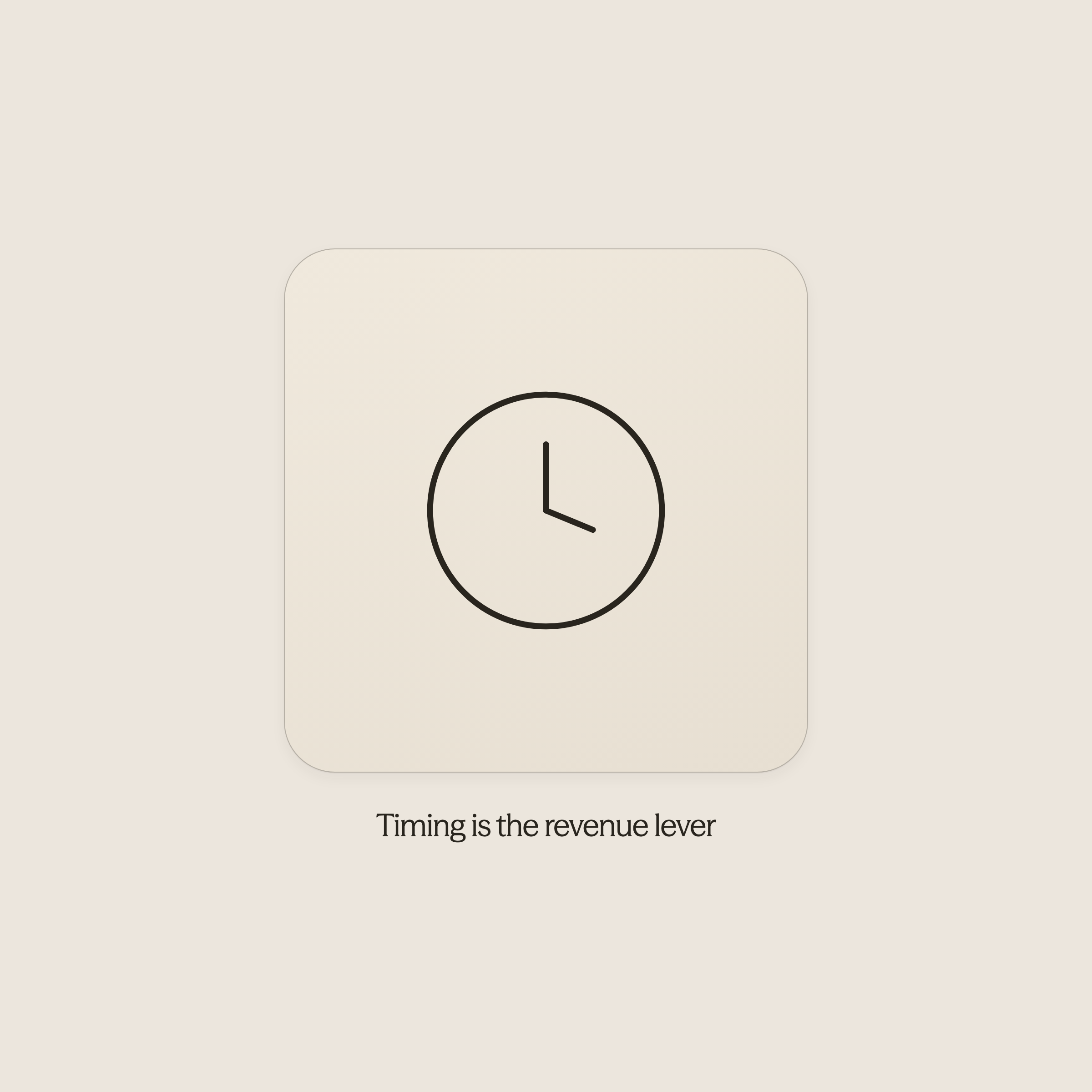 Clock icon representing timing in hotel revenue