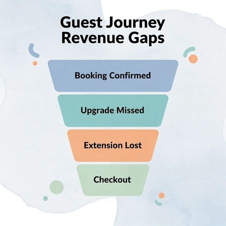 Funnel showing where revenue opportunities are lost across the guest journey