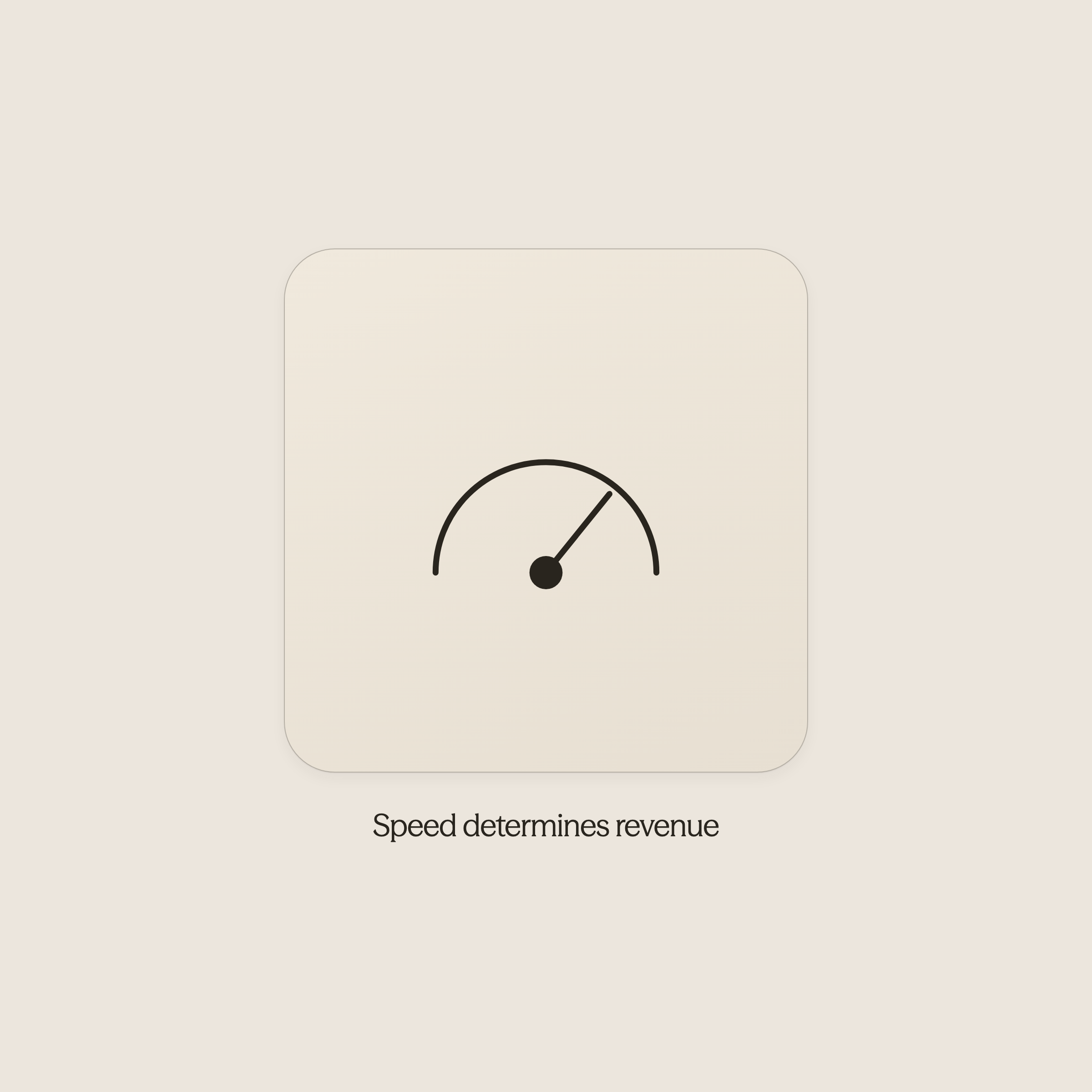 Icon scale showing balance between speed and missed revenue