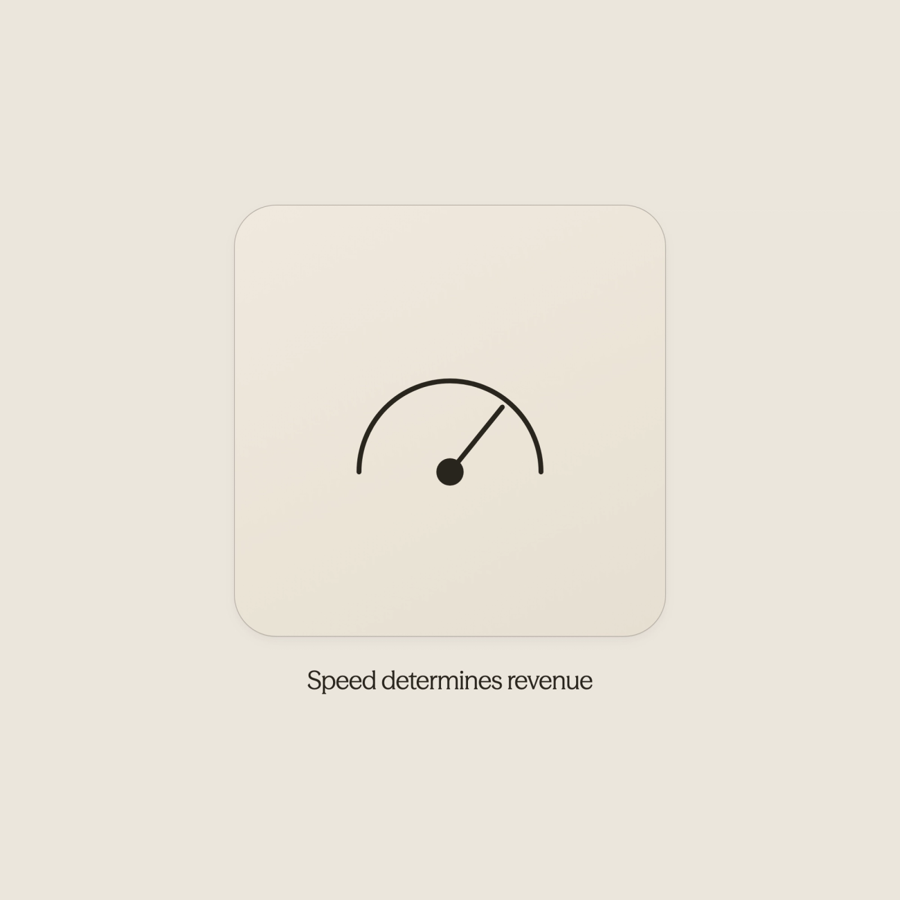 Icon scale showing balance between speed and missed revenue