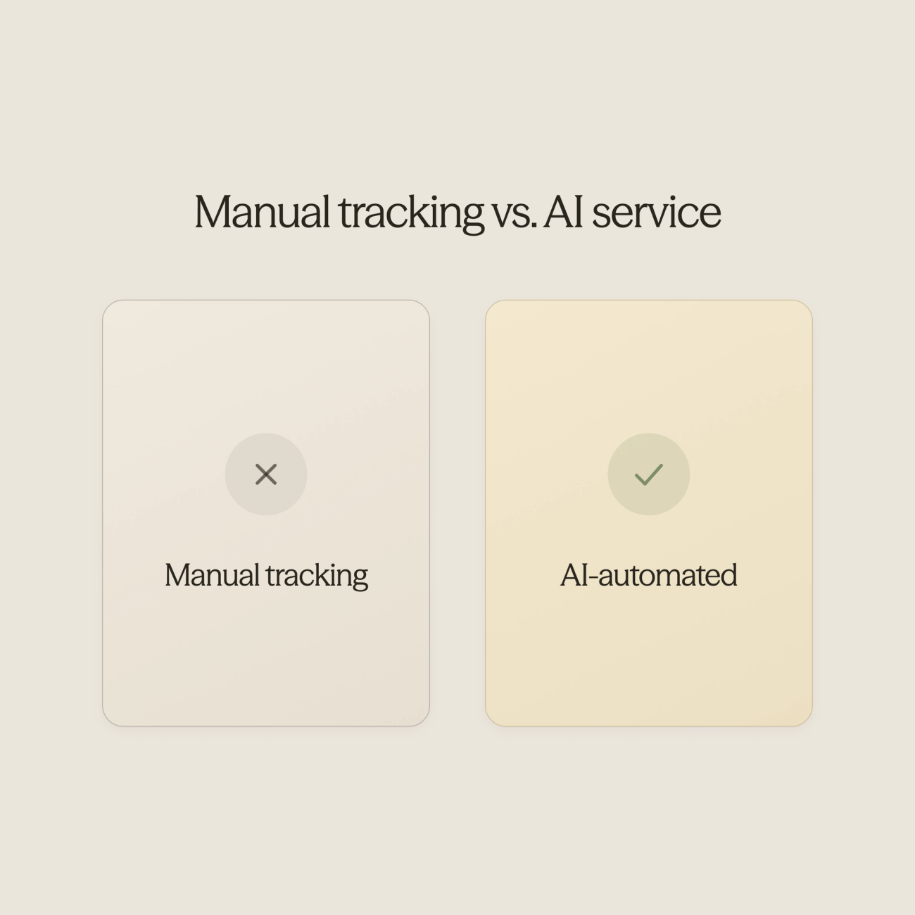 Before and after comparison of manual tracking versus AI-automated guest service