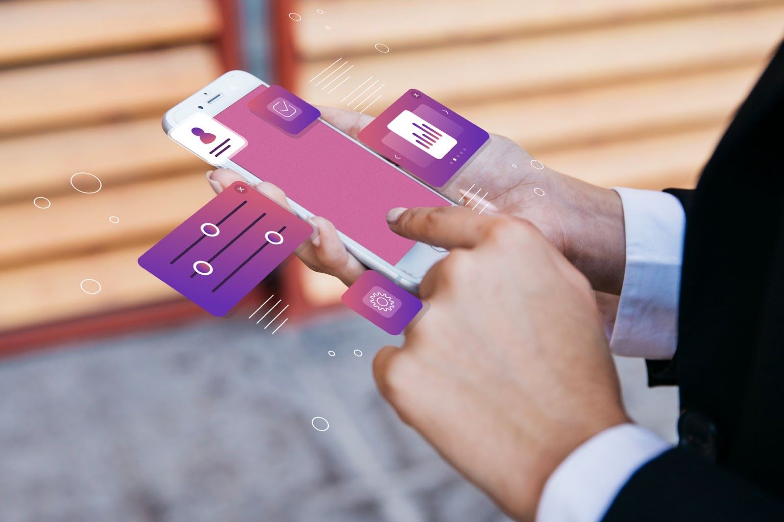 A person using social media platform for marketing and sales purposes