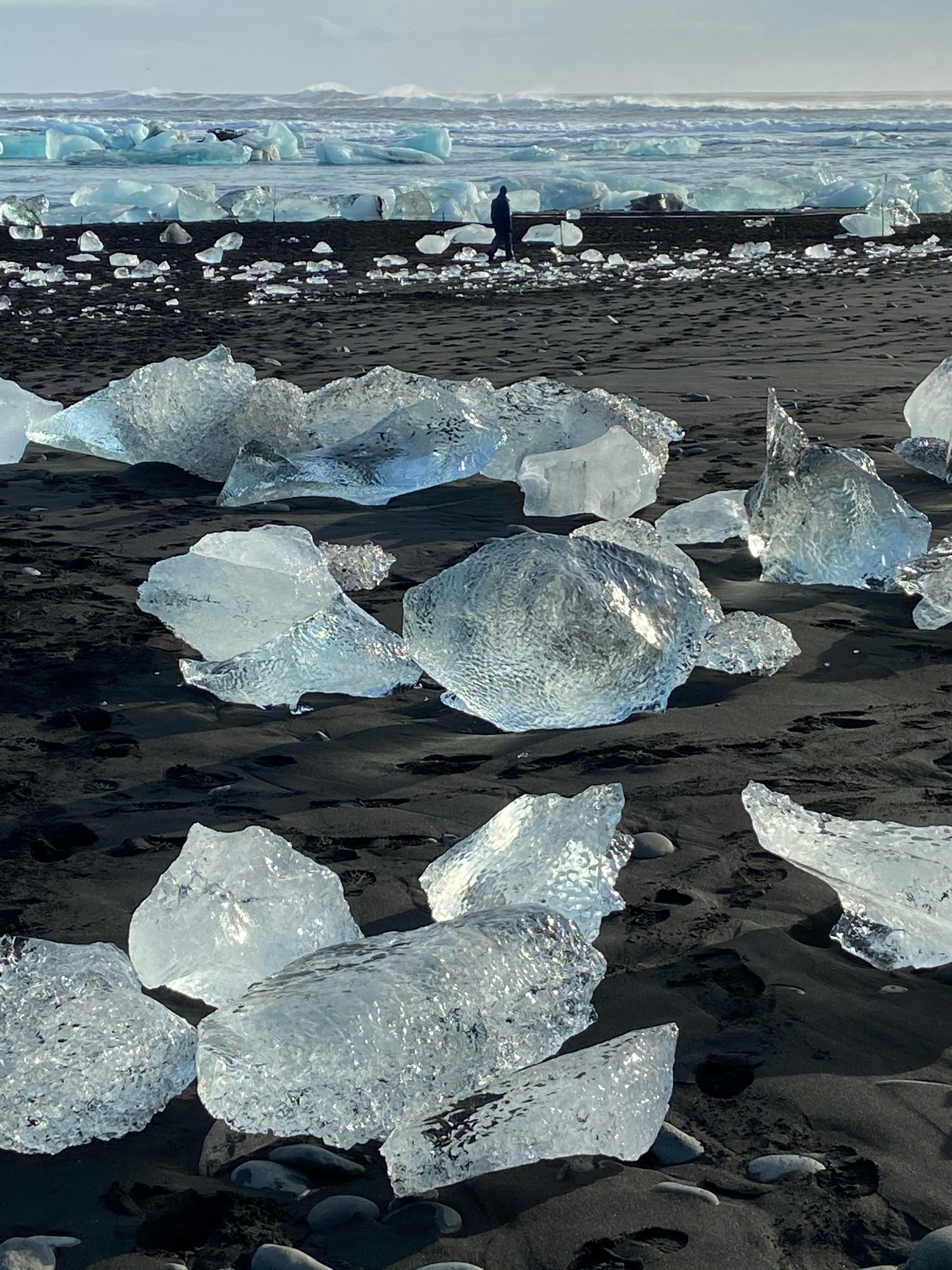 Playa de los diamantes en Islandia
