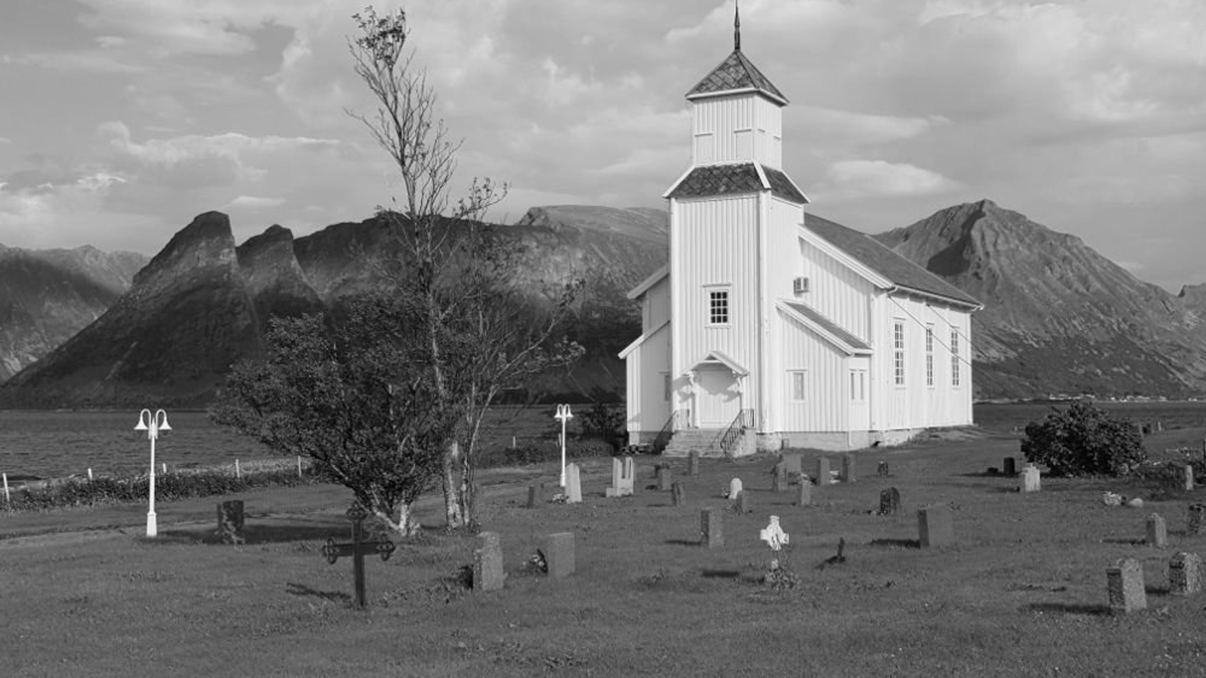 El verano en las Lofoten (en blanco y negro)