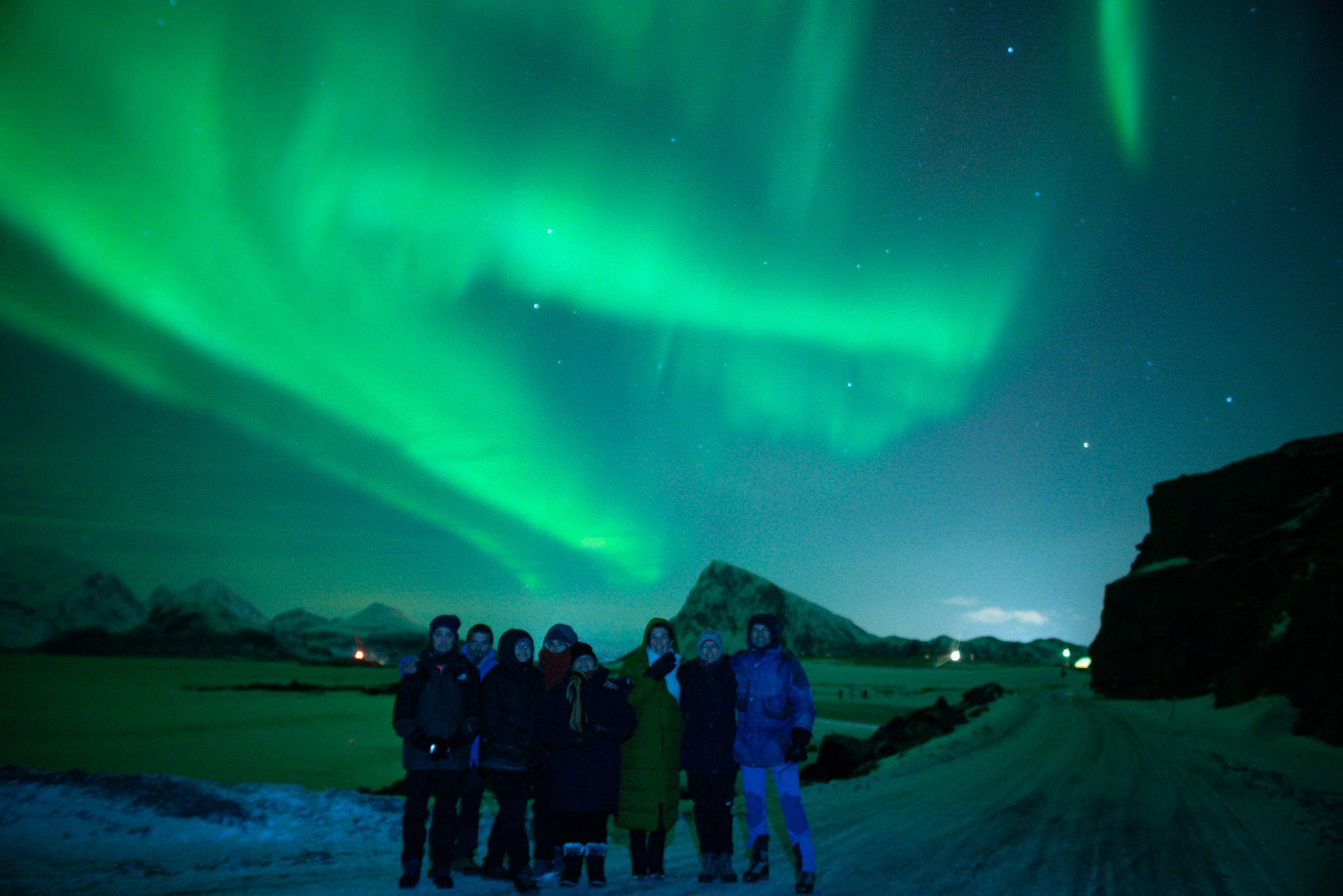 Aurora sobre las Lofoten en uno de nuestros tours