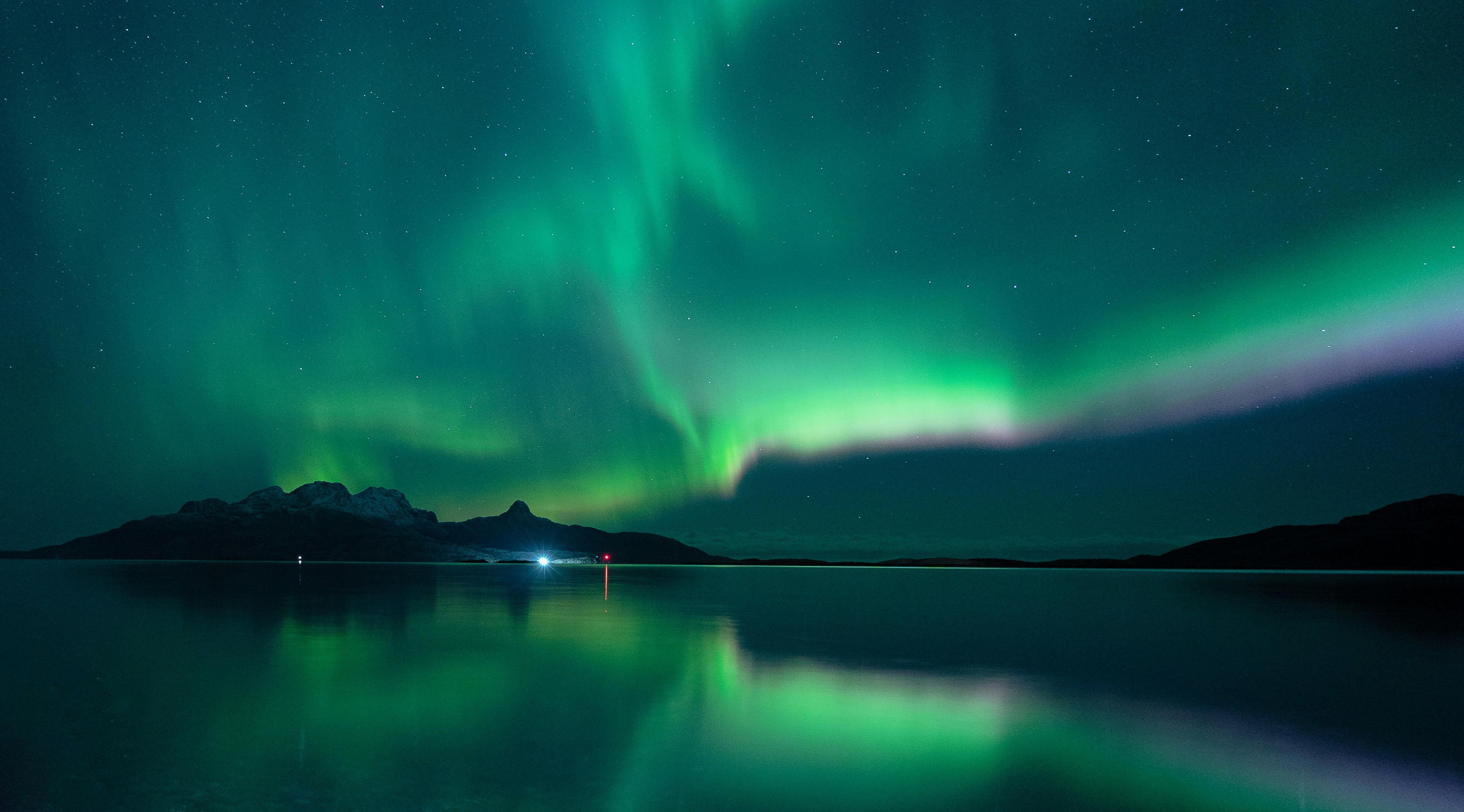 Aurora boreal en otoño