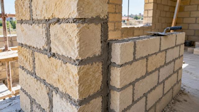 Mişar daşından qalın xarici divar və nazik arakəsmə hörgüsü