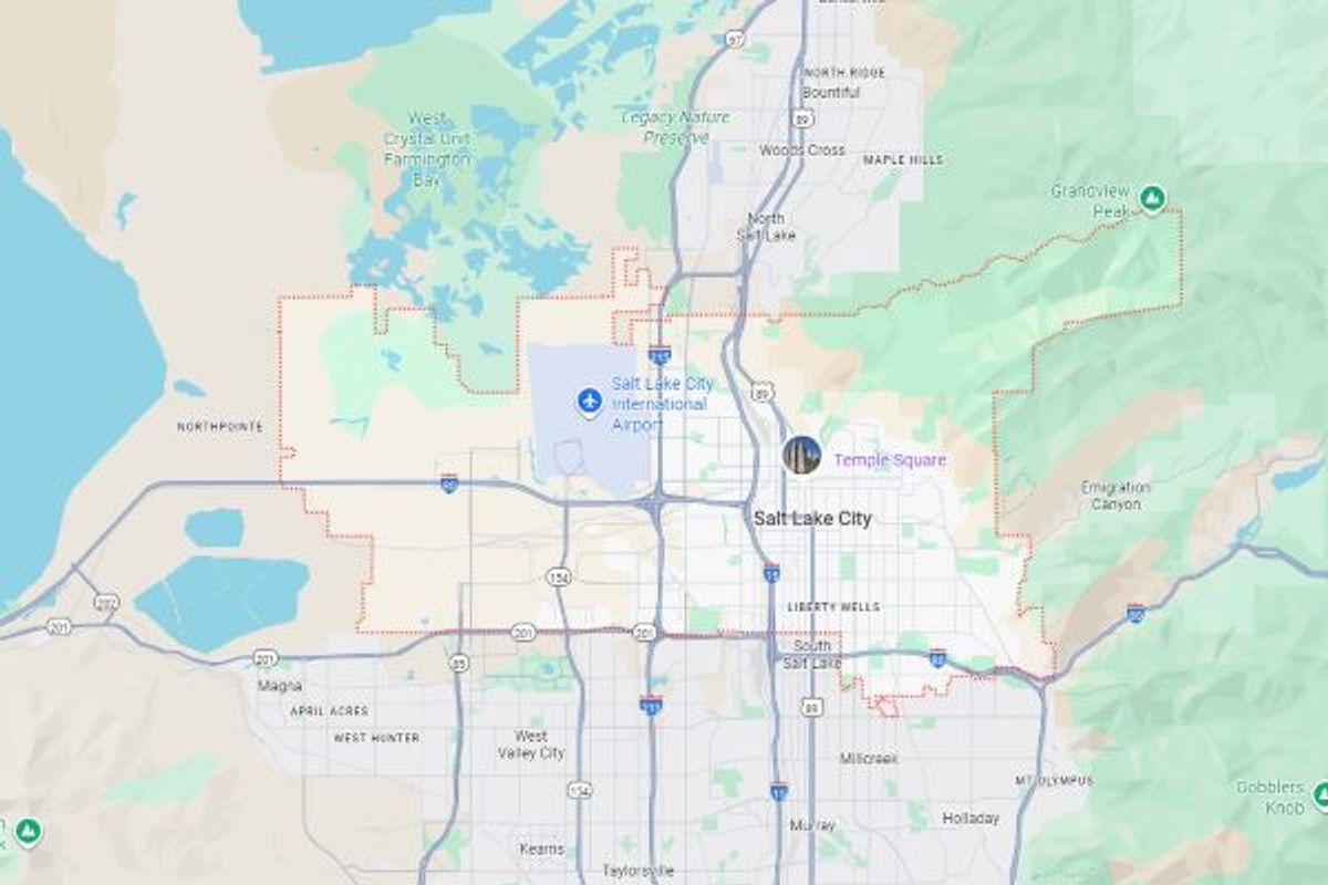 Map of Salt Lake City