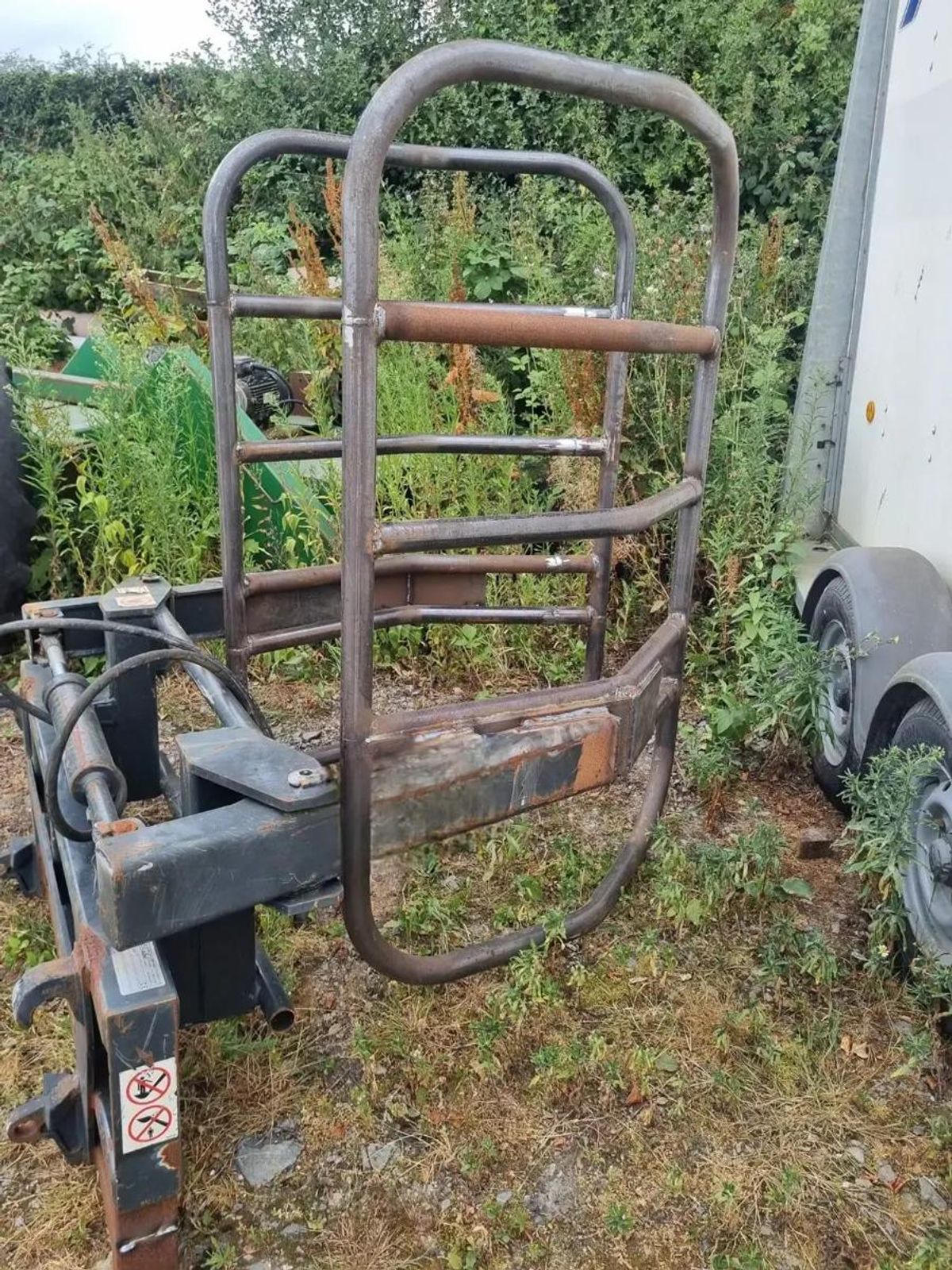 Bale handler arms rebuilt with new steel tube and welded, ready to go back to the customer