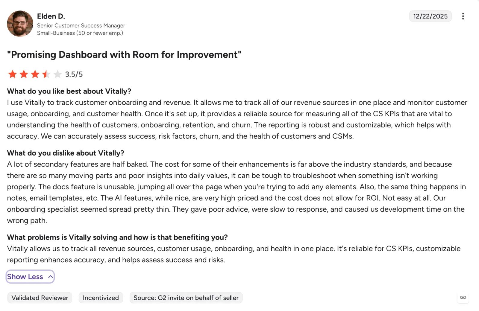 Vitally review