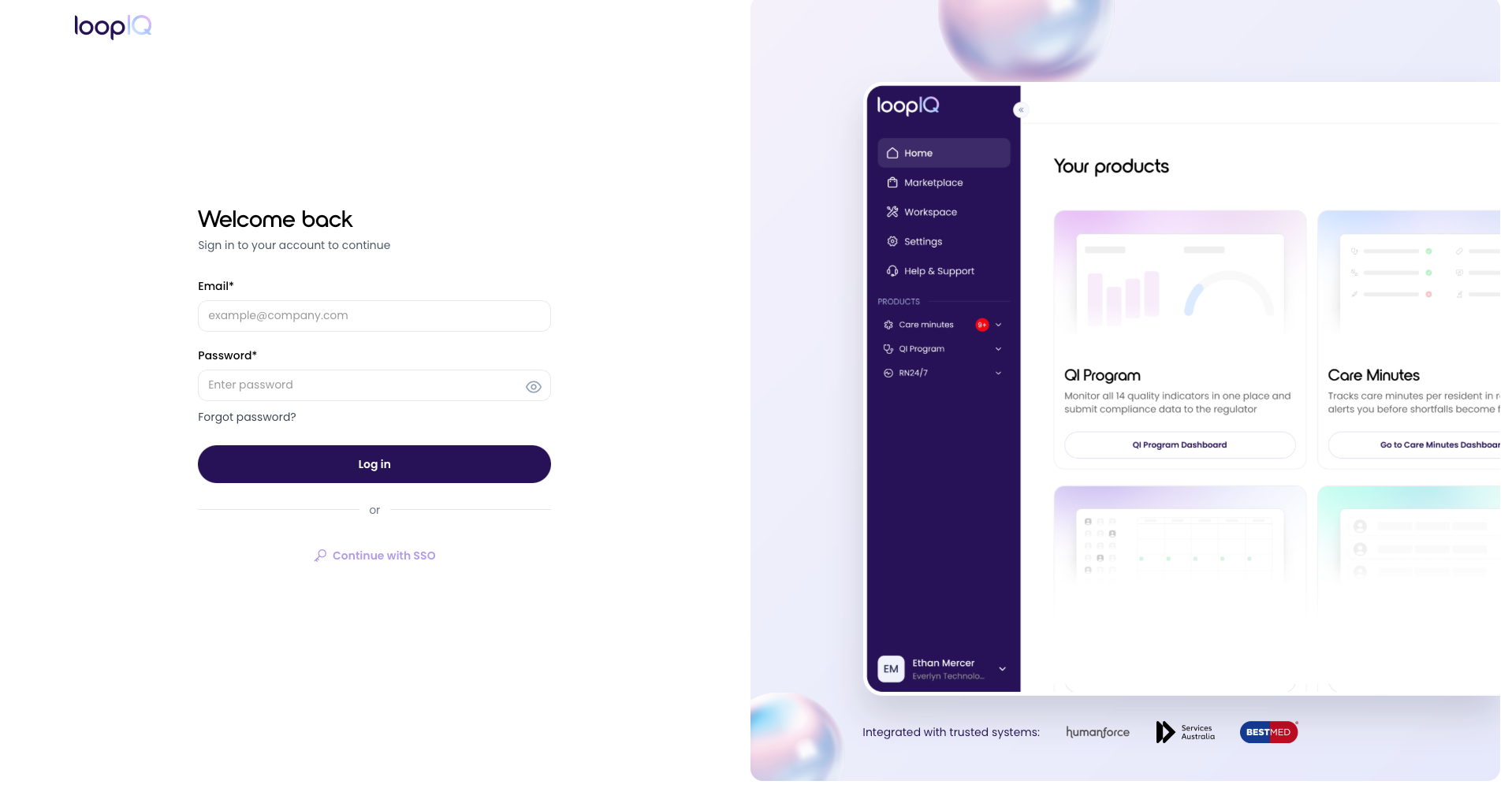 MFA Setup Screen