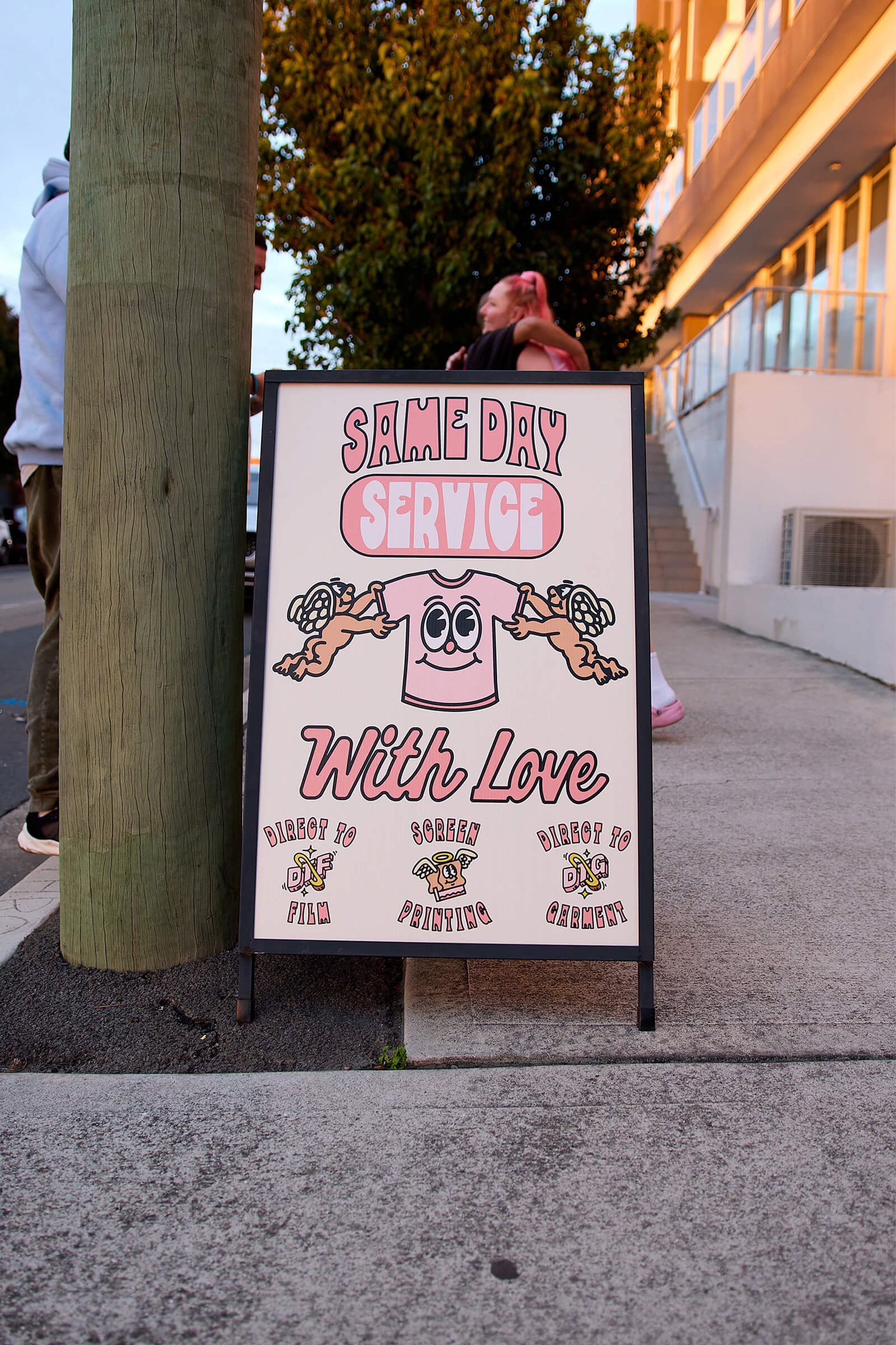 A-frame with Same Day Service