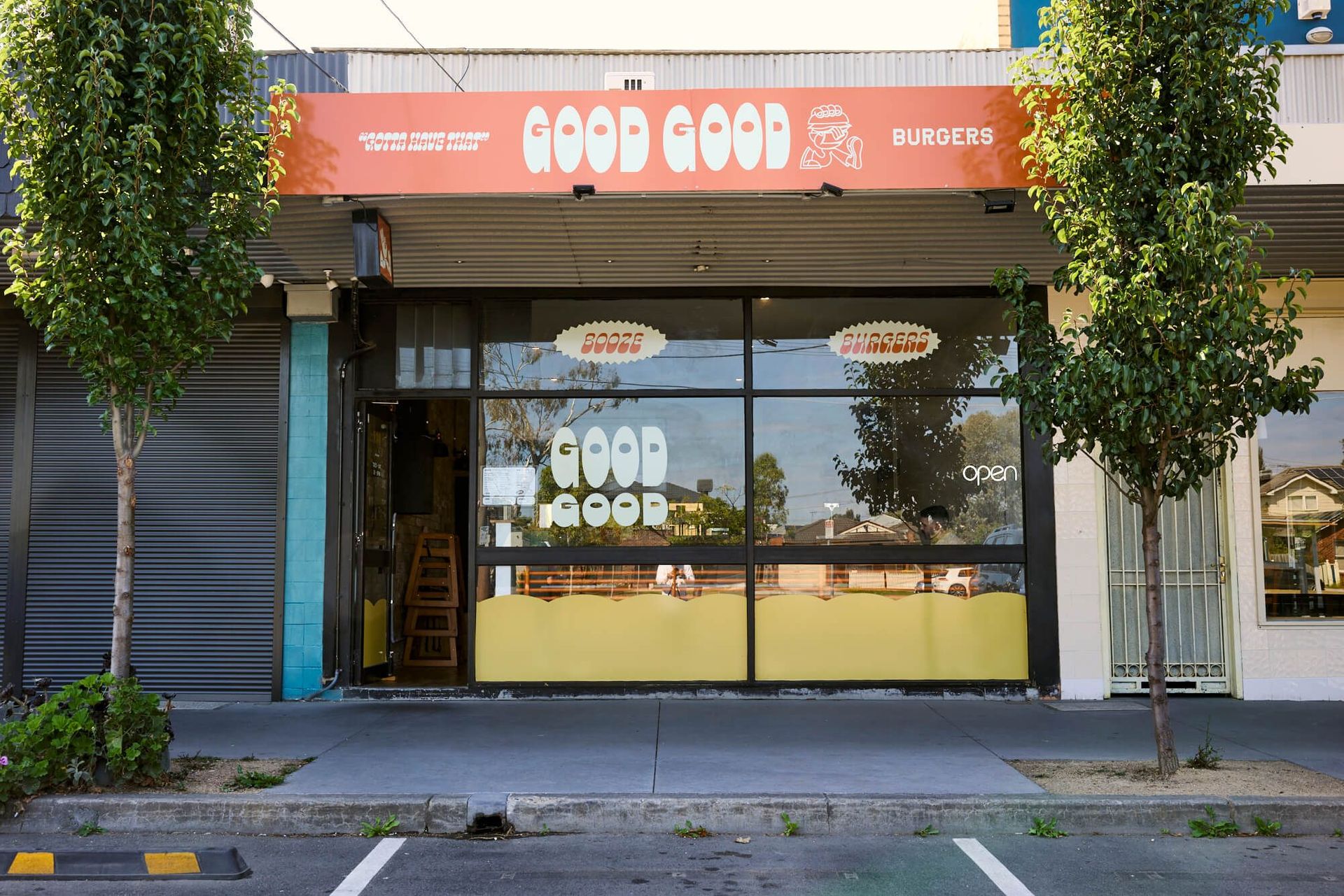 Good Good Burgers store front