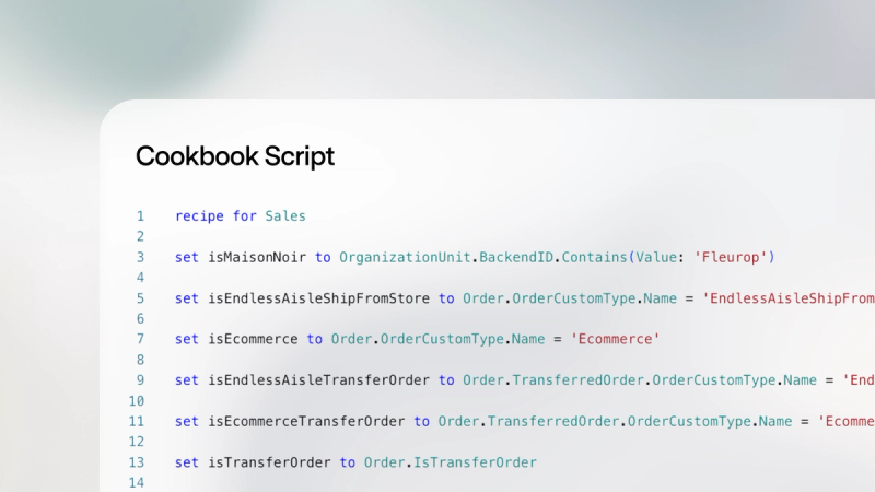 Cookbook accounting logic