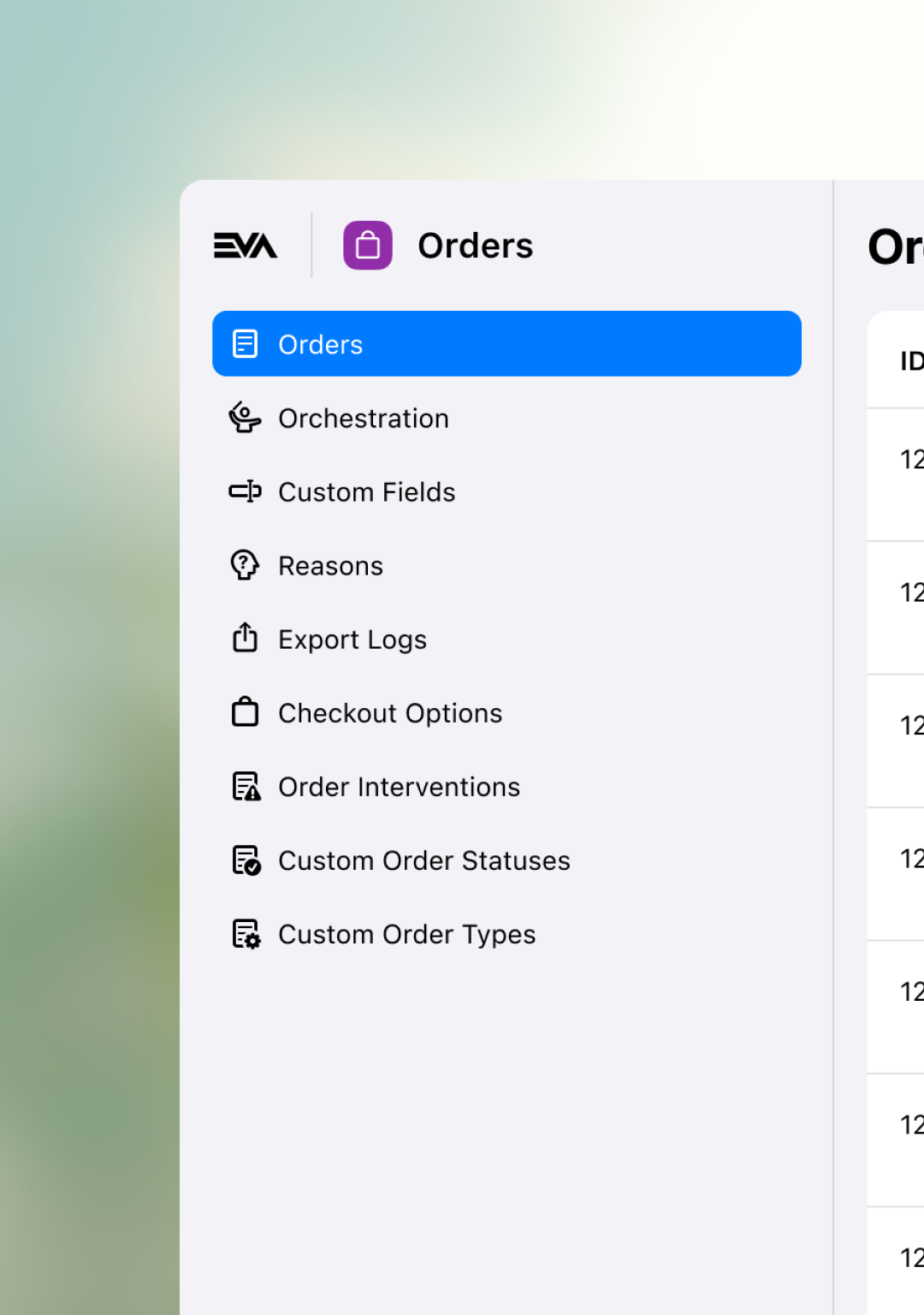Order orchestration interface