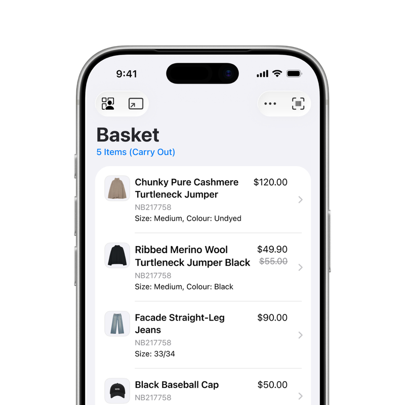 Checkout App interface
