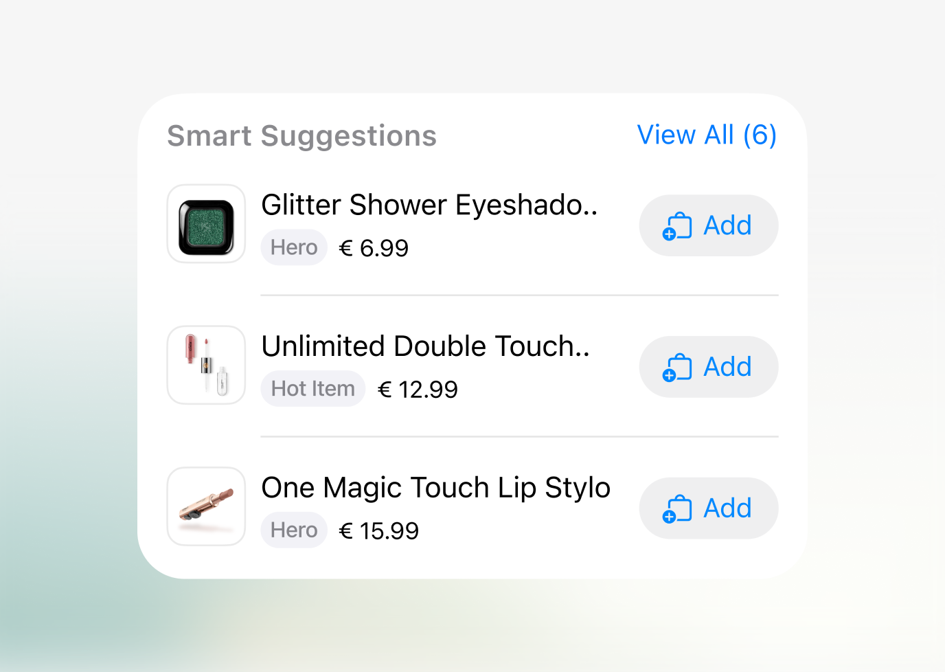 Associate using contextual product recommendations