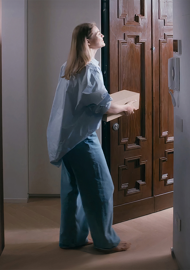 Person receiving package