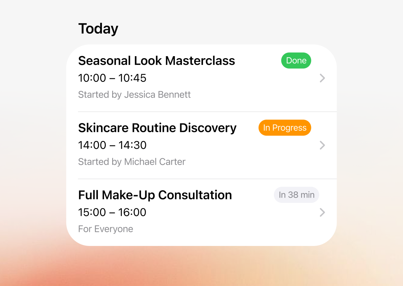 Appointment preparation with customer profile