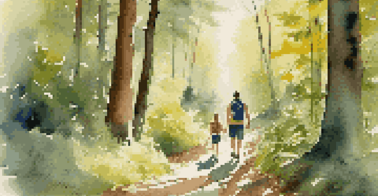 A family hiking on a nature trail, enjoying the beauty of the outdoors together.