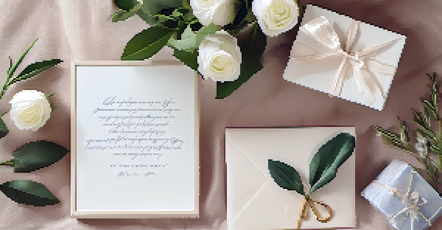 A handwritten note with a personal message beside a thoughtfully chosen gift, set in a cozy environment with soft lighting and greenery.
