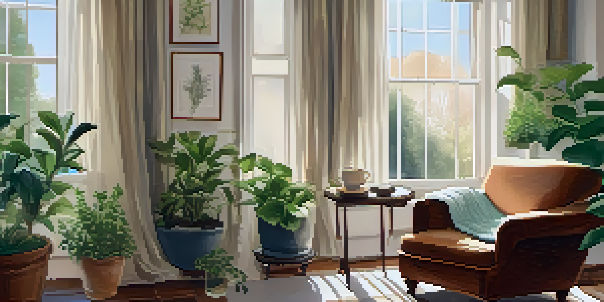 A cozy spa corner with an armchair, a blanket, a cup of tea, and a journal in a softly lit room.