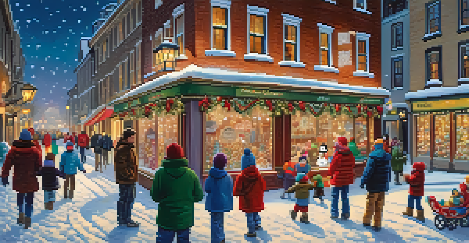 A winter carnival in Quebec City, featuring ice sculptures and families enjoying the festive atmosphere.