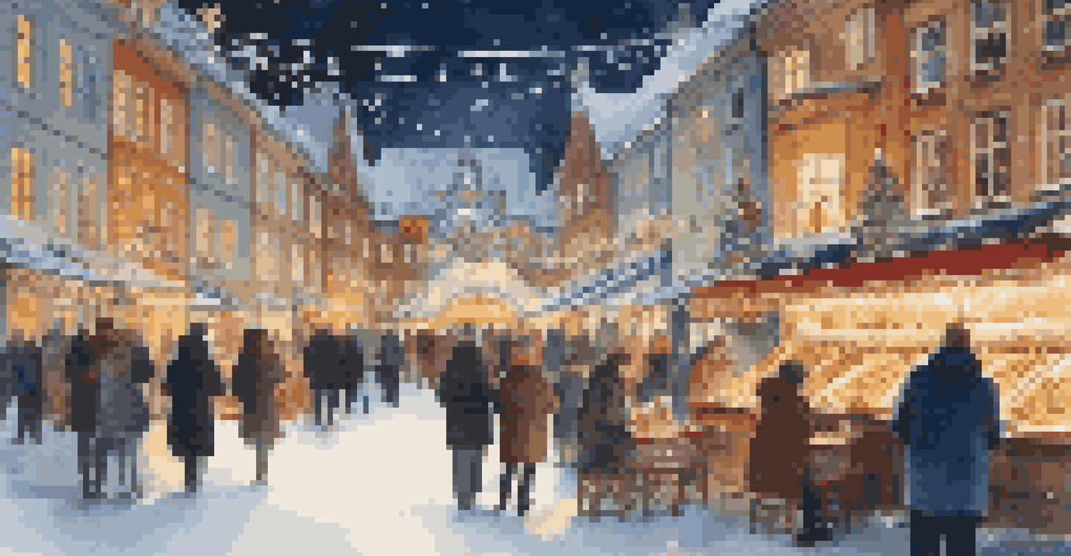 Tivoli Gardens in Copenhagen during winter, filled with festive lights and visitors enjoying pastries.