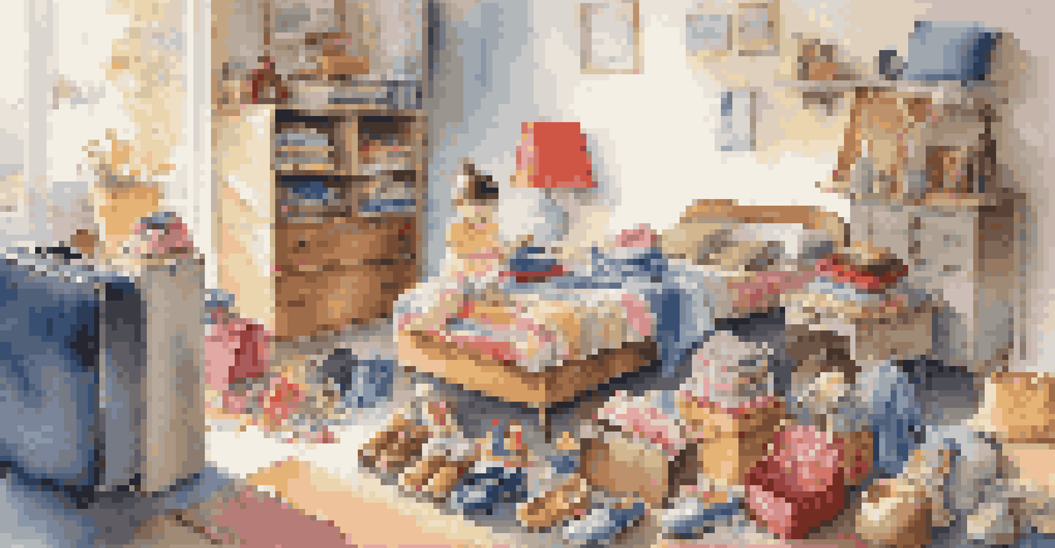 A child packing a suitcase with colorful clothes and toys, showing excitement for a trip.