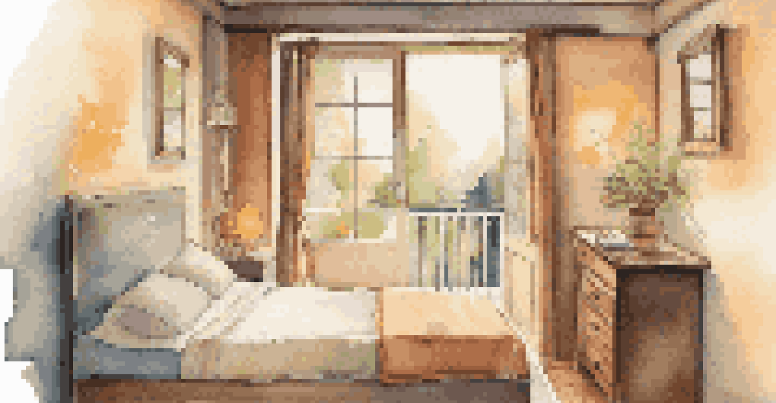 A cozy hotel room with a comfortable bed and safety features, including an emergency exit plan on the wall.