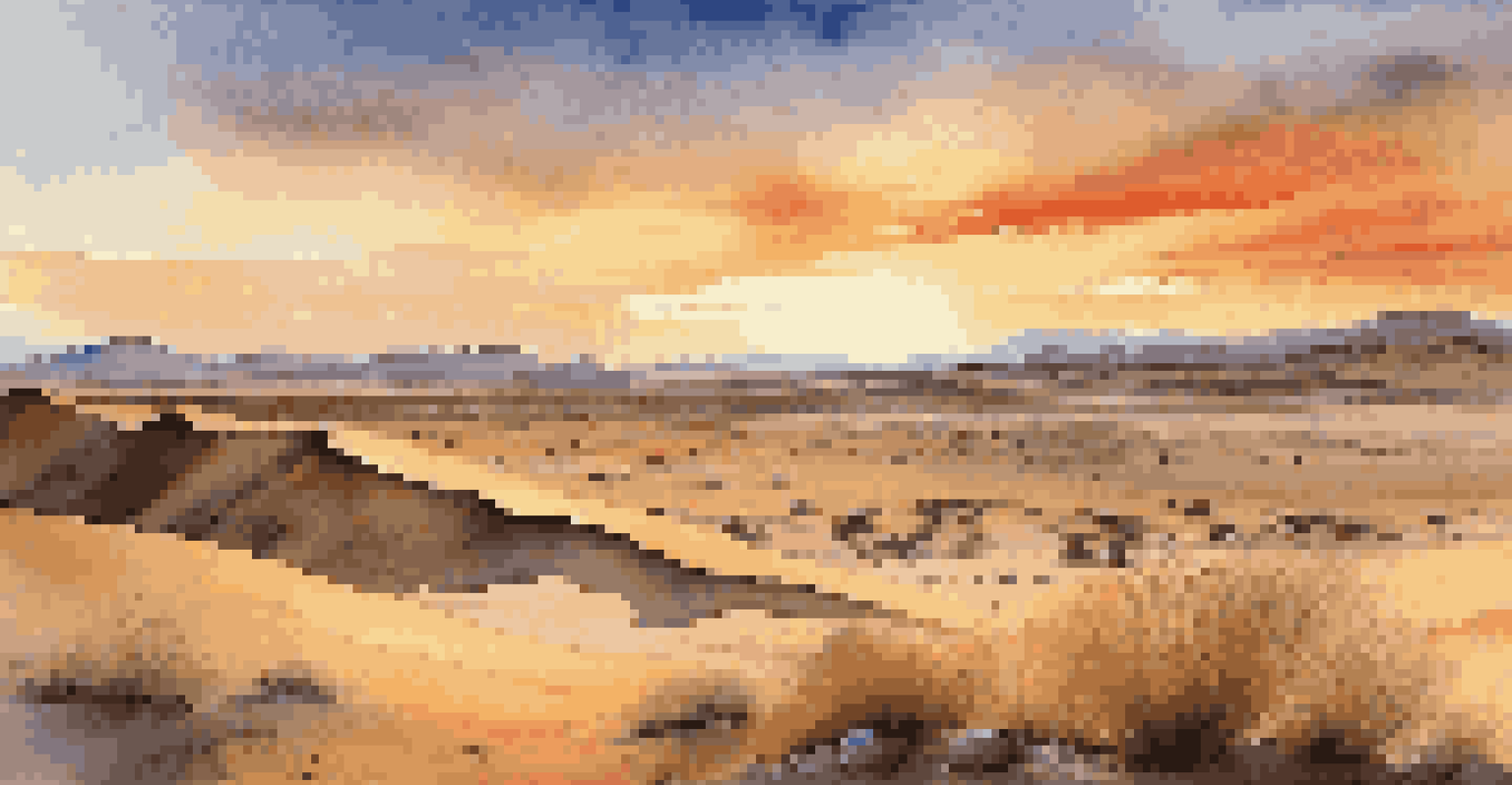 A breathtaking sunset in the Agafay Desert, with colorful skies and rolling dunes illuminated by the warm light of dusk.