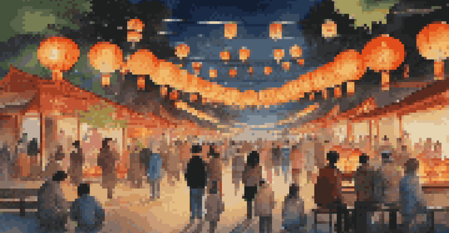 A park filled with intricate lantern displays during the Lantern Festival, with people admiring and participating in lantern-making workshops.