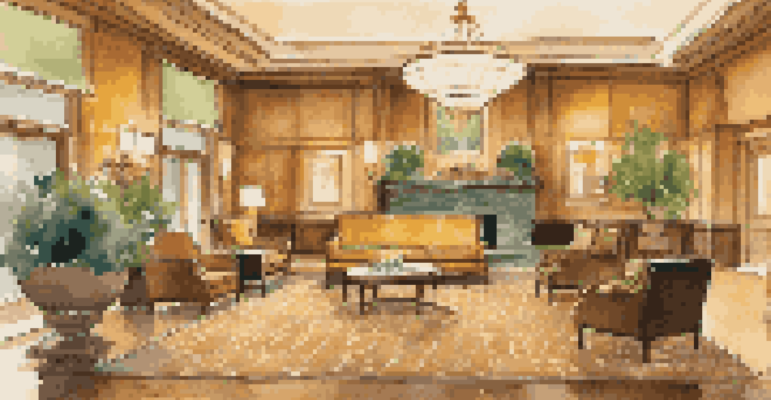 A cozy hotel lobby with a fireplace, warm lighting, and a welcoming concierge, designed for a relaxing off-peak travel experience.