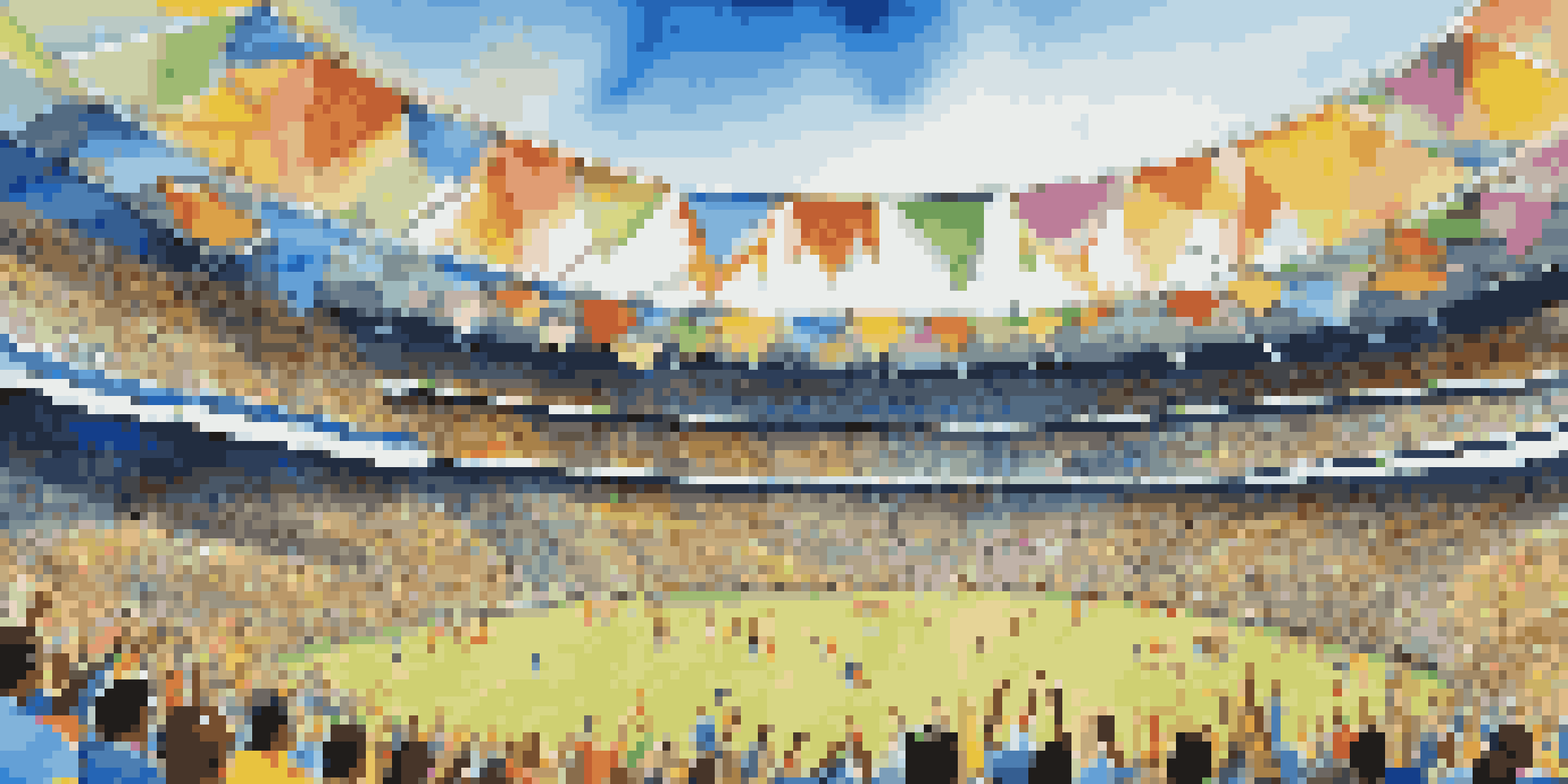 A lively football match at Maracanã Stadium during Carnival, with fans in colorful costumes and samba dancers, capturing the festive atmosphere.