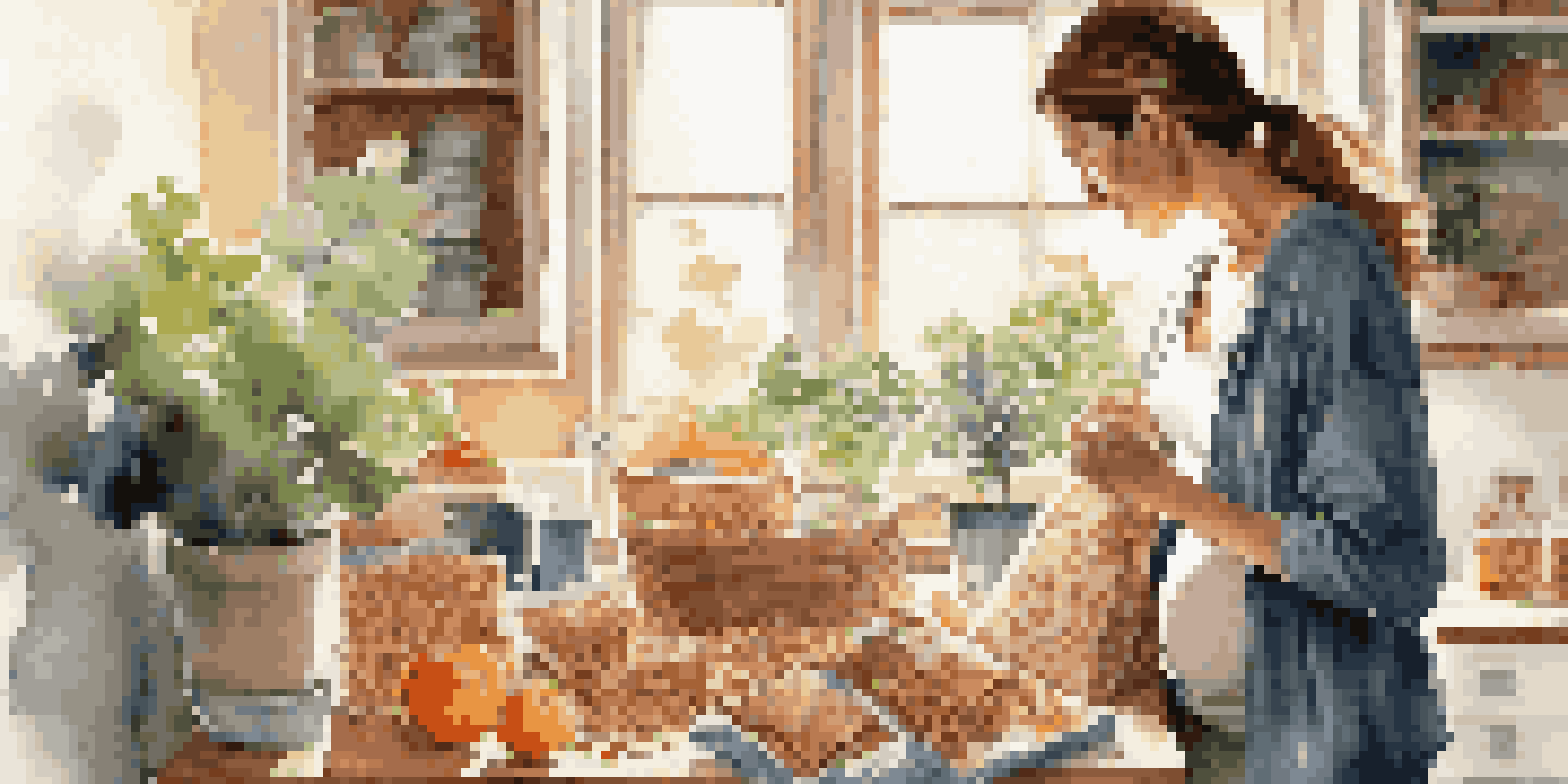 A pregnant woman preparing a healthy snack bag with various nutritious foods in a bright kitchen.