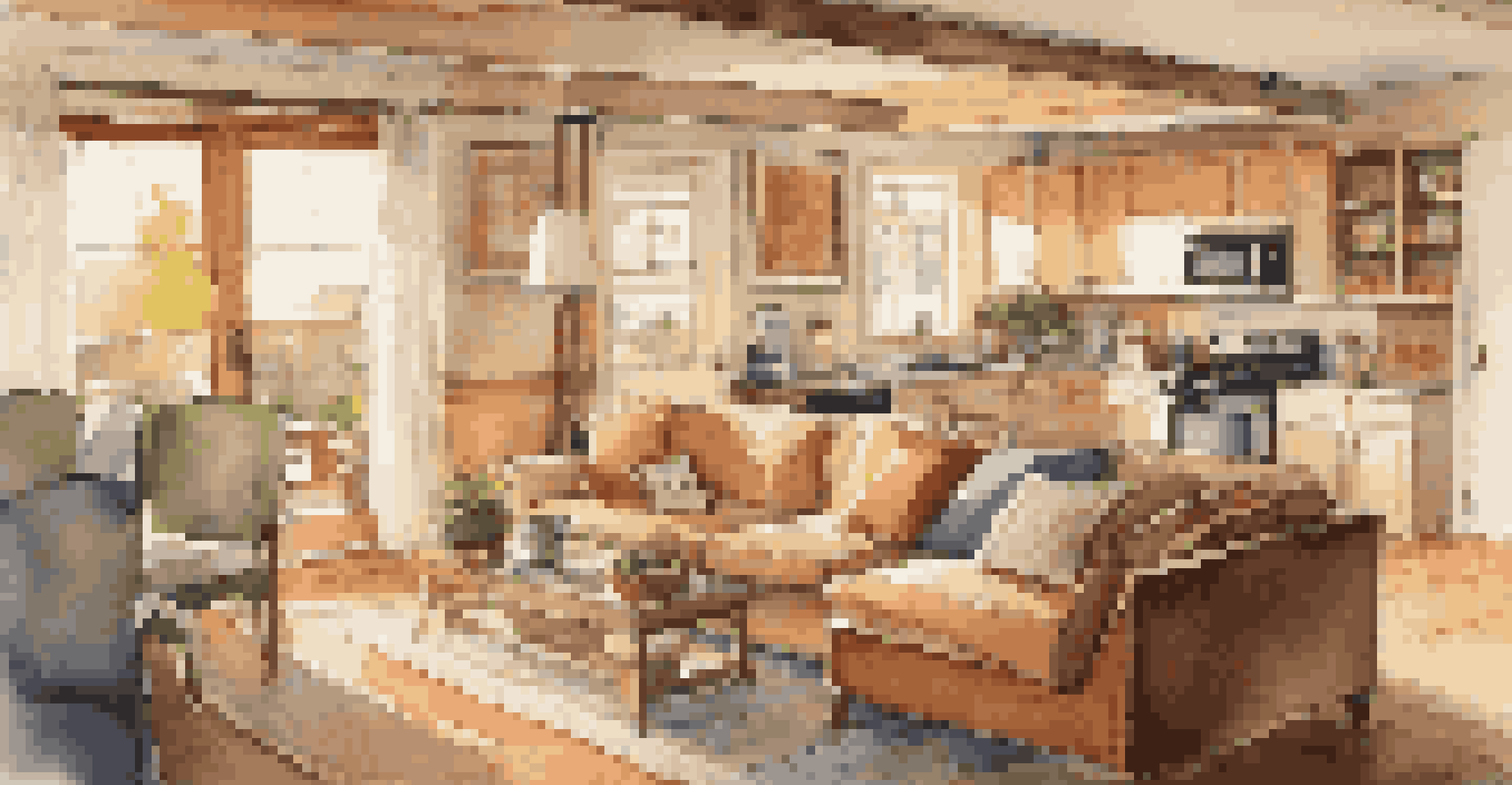 A warm and inviting family vacation rental living space with a sofa and dining area.