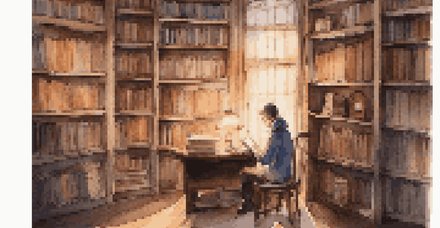A person reading in a cozy bookstore surrounded by shelves of books and a warm atmosphere.