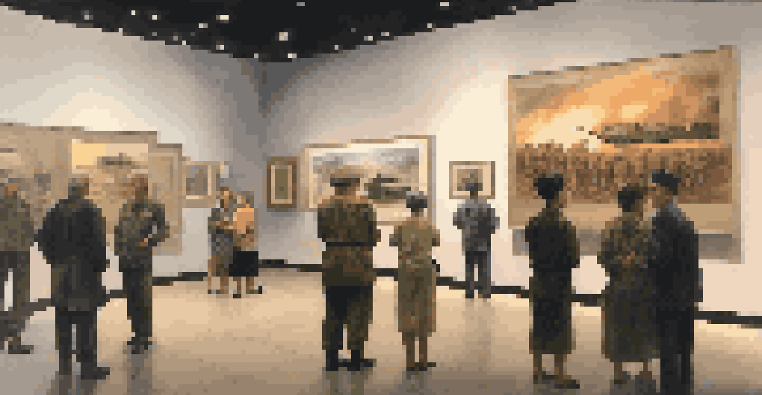Visitors at the War Remnants Museum looking at exhibits and photographs related to the Vietnam War.