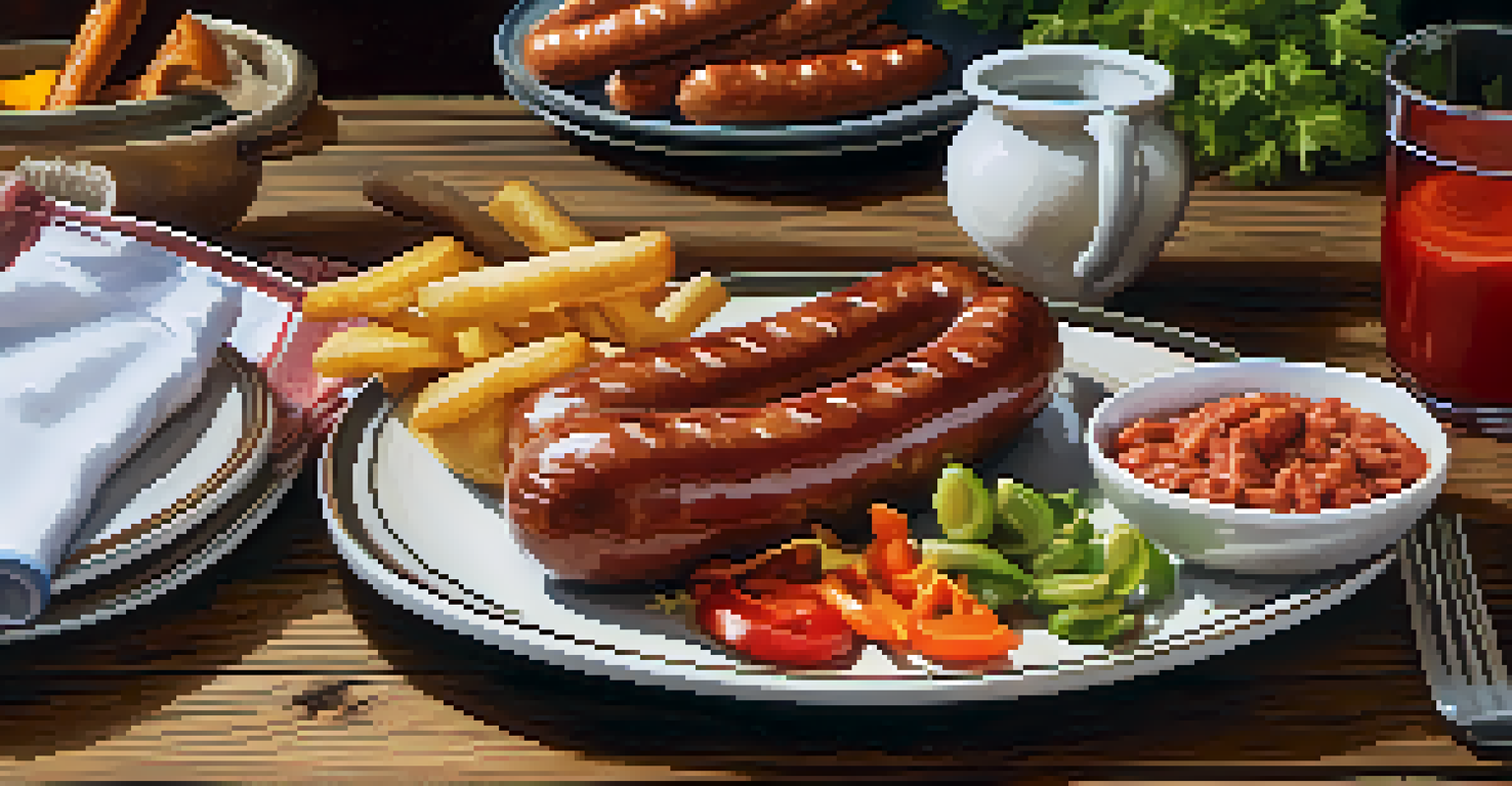 A plate of chistorra sausage in a sandwich with fresh vegetables, showcased on a rustic wooden table during the San Fermín festival.
