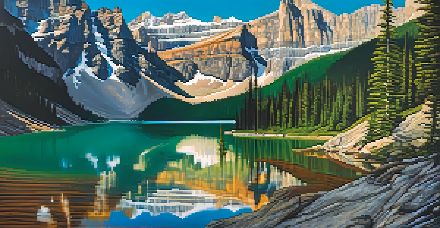 An aerial view of Emerald Lake in Yoho National Park, showcasing its vibrant color and the stunning reflection of the surrounding mountains.