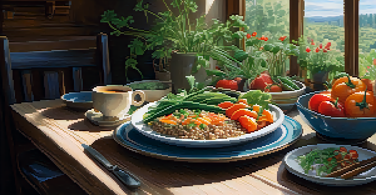 A well-presented vegan meal on a café table with a warm and inviting atmosphere.