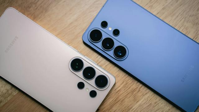Two Samsung Galaxy S26 Ultra phones side by side, showing their rear cameras.