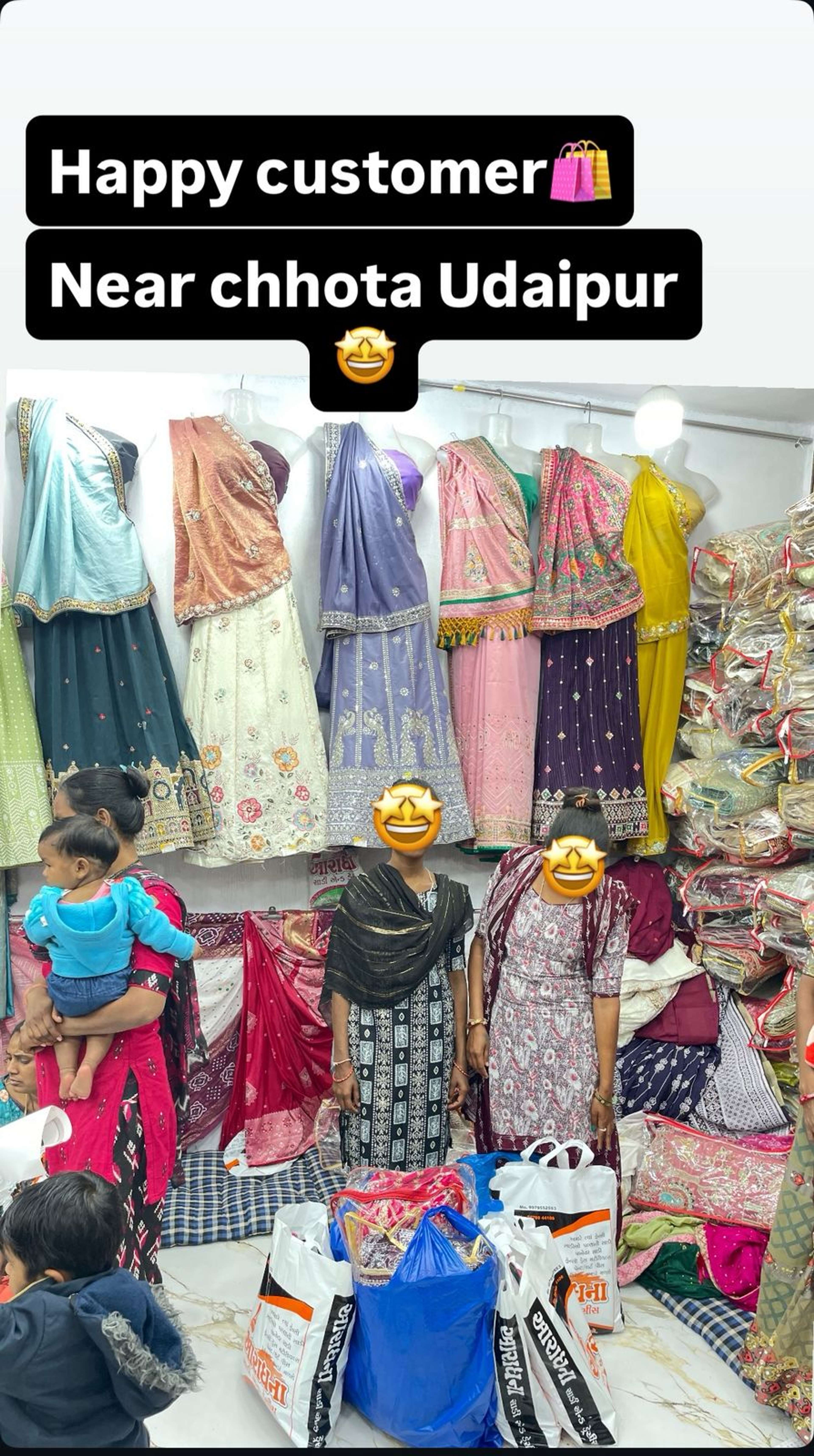 Image of customers purchased sarees